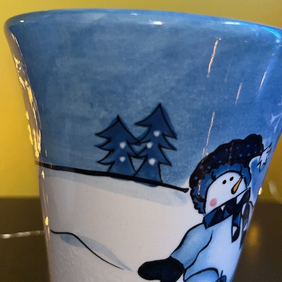 Set of 4 Hidden Valley Hand Painted Cambridge Potteries collection snowmen mugs - Picture 12 of 12